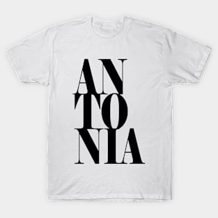 Antonia Girls Name Bold Font T-Shirt